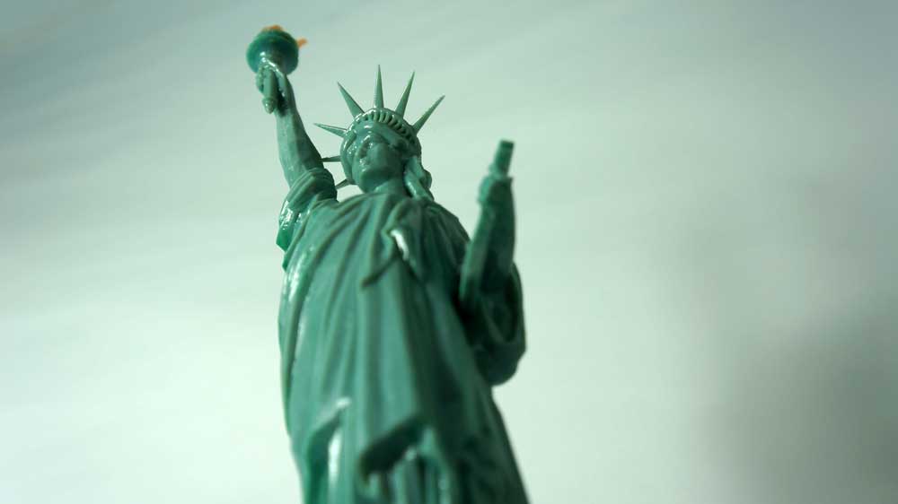 Printed Statue of Liberty with Kudo3D Titan 1 SLA 3D printer