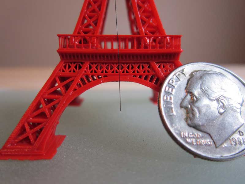3D printed Eiffel Tower with Kudo3D Titan 1 SLA 3D printer