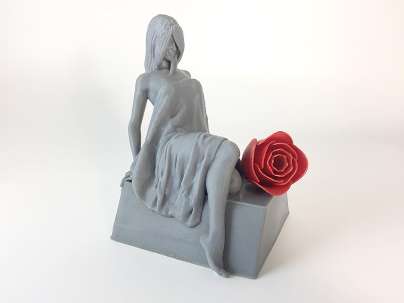 3D printed naked woman with high resolution 3d printer kudo3d titan2