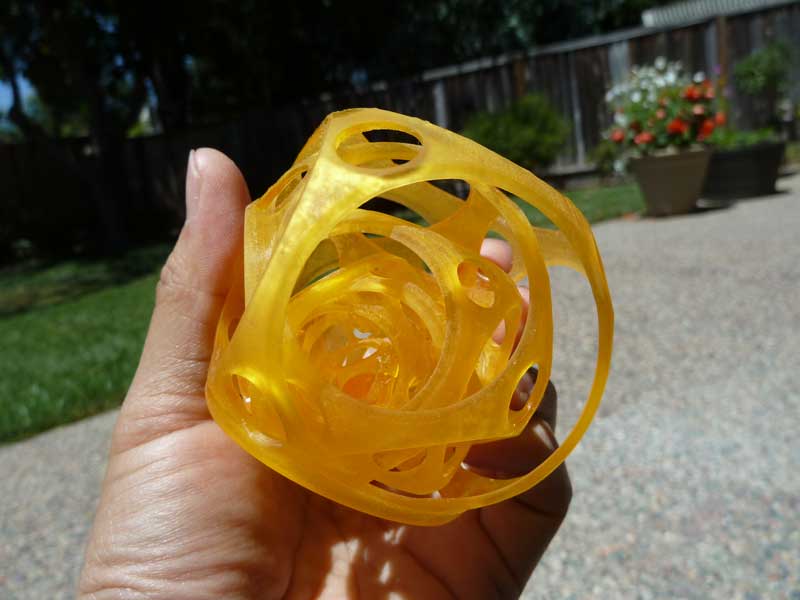 3D printed balls in ball with Kudo3D Titan 1 DLP 3D printer