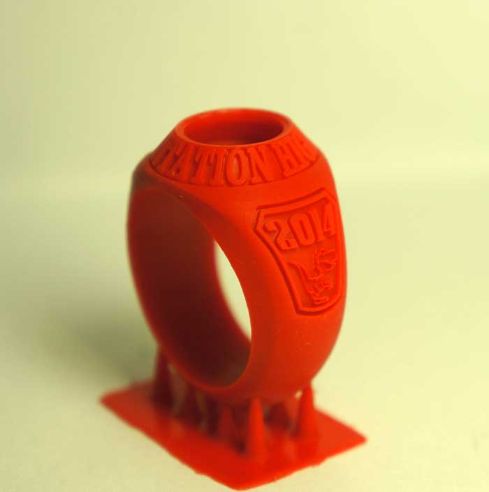 3D printed Graduation Ring with Kudo3D Titan 1 DLP 3D printer