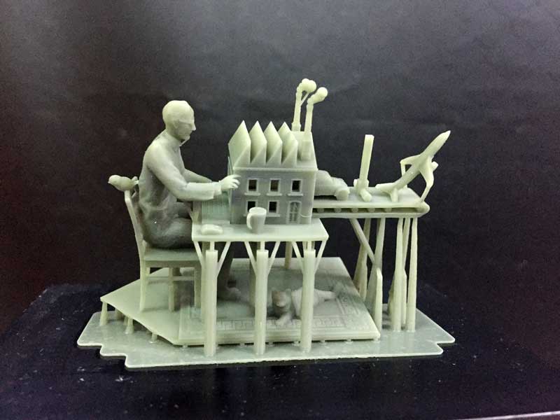 Brett Ryder's Economist illustration - 3rd Industrial Revolution printed with Kudo3D Bean Printer