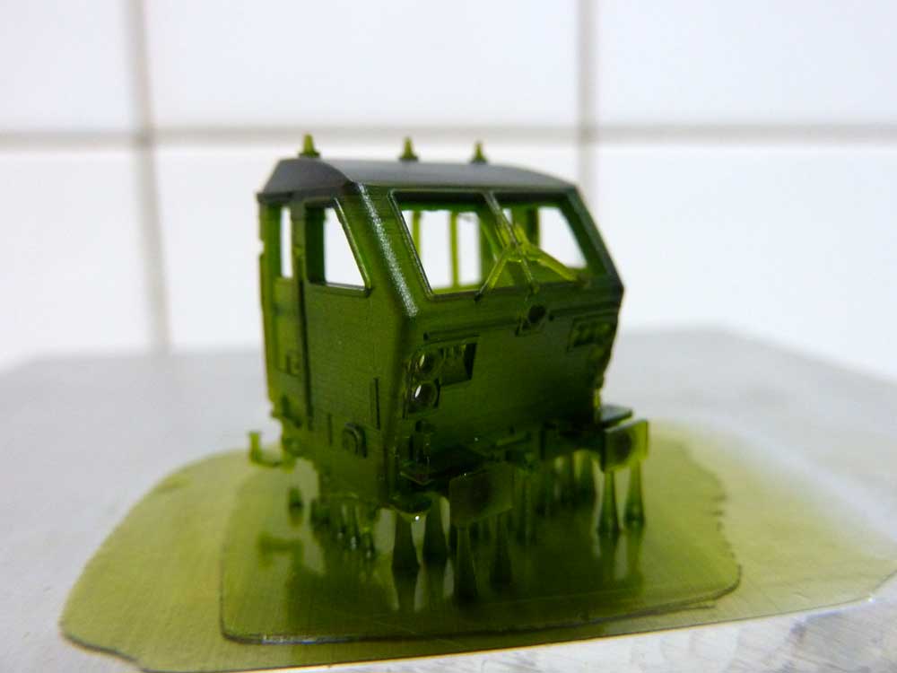 3D Print Belgium railways "NMBS" using Kudo3D Titan 1 SLA 3D printer.