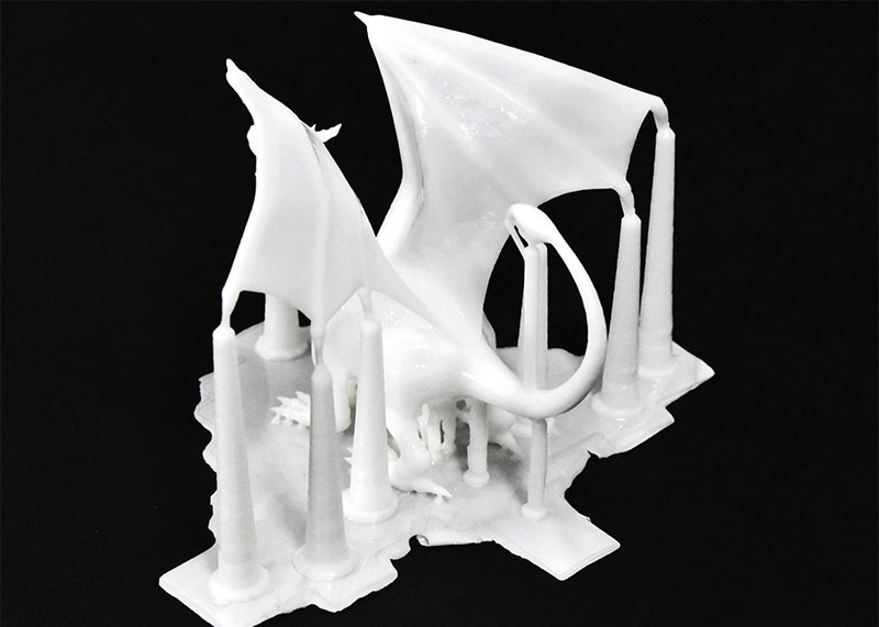 3D Print Dragon with Kudo3D Titan1 Fun To Do Snow White Resin