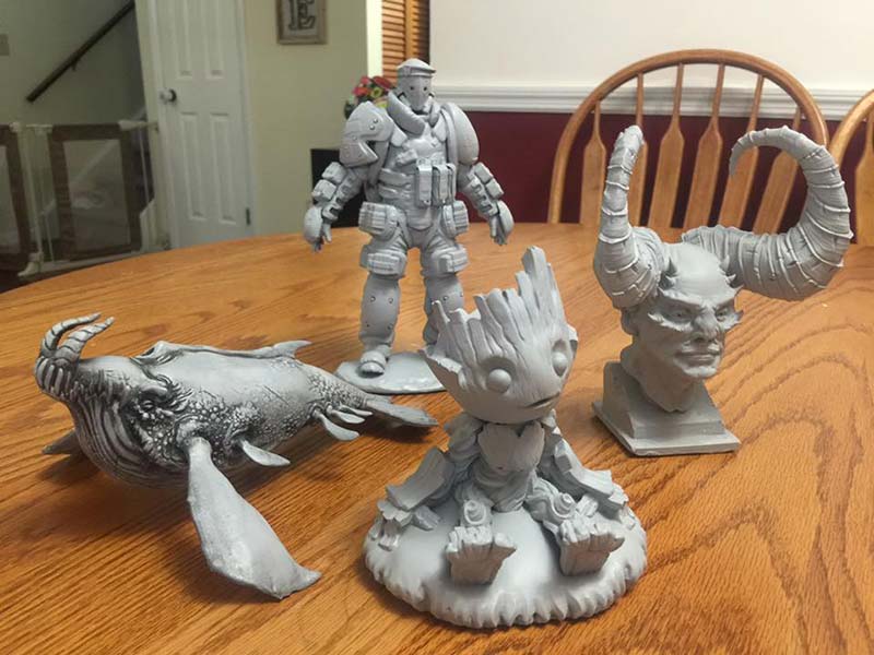 Chads 3Dprints printed with kudo3d Titan1 high resolution 3D printer