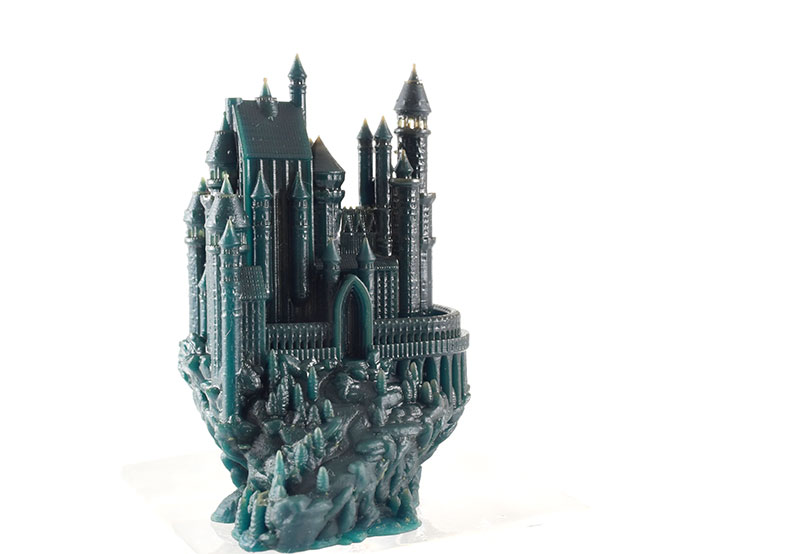 3D Printed Medieval Castle (Thingiverse: 884536) with 3DSR Cast Resin