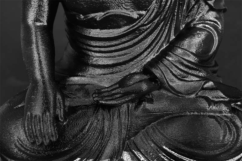 3d print figure of Buddha using 3DSR DX Black Resin