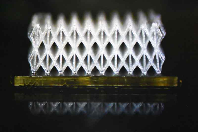 Kudo3D microSLA Titan 3 printed microlattice