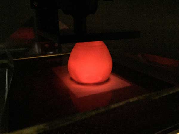 3D printed Apple with Kudo3D Titan 1 DLP 3D printer