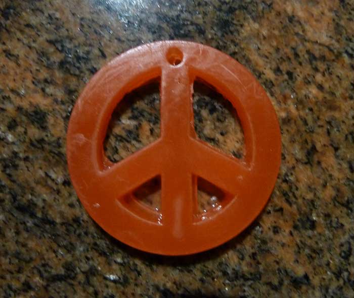 Kudo3D DLP printed PEACE Pendant