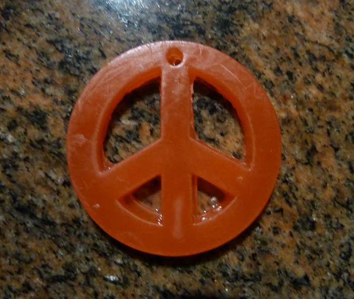 Kudo3D DLP printed PEACE Pendant