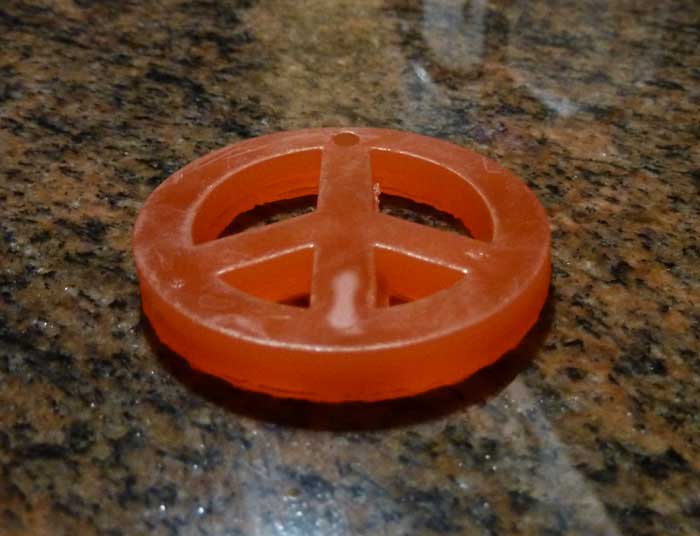 Kudo3D DLP printed PEACE Pendant